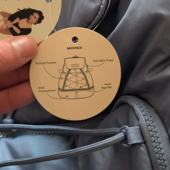 NWT Blogilates Steel Blue Backpack - Picture 2 of 7